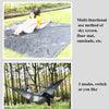 Outdoor Camping Sunshade + Anti-Mosquito Hammock Set Parachute Fabric Net Yarn Anti-Mosquito Hammock(Gray)