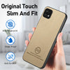 For Samsung Galaxy A22 4G Twill Fabric Leather Skin Back Phone Case(Khaki)