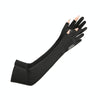 1 Pair Summer Icy Sleeves Driving Sunscreen Arm Guards Anti-UV Ice Silk Gloves, Size: One Code(Black)