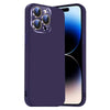 For iPhone 14 Pro Max Nano Lens Cover Liquid Silicone Phone Case(Dark Purple)