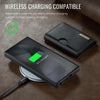 For Samsung Galaxy S24 Ultra 5G DG.MING M6 Series RFID Tri-fold Card Bag Removable Leather Phone Case(Black)