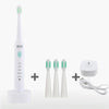 DELIPU Electric Toothbrush Rechargeable Sonic 5-Speed Adjustment Children Adult Household Waterproof Soft Hair Whitening Toothbrush USB Charging Stand(White)