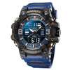 SMAEL 8049 Waterproof Sports Watch Men Multi-function Night Light Electronic Watch(Deep Blue)