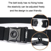 AWMN Outdoor Men Versatile Buckle Elastic Belt, Length: 120cm(Dark Gray)