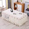 Simple Fabric Lace Rectangular Tablecloth, Size: 55x110cm(Italian Velvet White)
