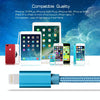 3m 3A Woven Style Metal Head 8 Pin to USB Data / Charger Cable(Blue)