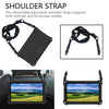 For Samsung Galaxy Tab A9 8.7 X110/X115 Honeycomb EVA Hybrid PC Tablet Case with Strap(Black+Black)