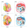 16pcs /Set Children Folding Bucket Beach Toys Play House Water Play Sand Dredging Tools(Blue)