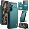 For Samsung Galaxy S25+ 5G CaseMe C22 Card Slots Holder RFID Anti-theft Phone Case(Green)