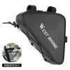 WEST BIKING Bicycle Crossbar Triangle Bag Cycling Equipment Tool Bag(Black)