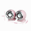 BOAI 072 Notebook Desktop Computer Speaker USB Multimedia Mini Audio(Pink)