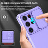 For Samsung Galaxy S25 Ultra 5G Stereoscopic Holder Sliding Camshield Phone Case(Purple)