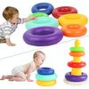 Music Rainbow Stacking Ring Rainbow Tower Tumbler Children Stacking Rings