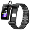 M6 1.5 inch Steel Band Earphone Detachable IP68 Waterproof Smart Watch Support Bluetooth Call(Black)