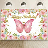 1.5m X 1m Butterfly Pattern Photography Backdrop Birthday Party Decoration Background Cloth(MDT10442)