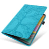 For Samsung Galaxy Tab S9 / S9 FE Life Tree Series Horizontal Flip Leather Tablet Case(Lake Blue)
