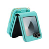 For Samsung Galaxy Z Flip6 AwQuer Crossbody Zipper Wallet Bag Litchi Leather Phone Case(Mint Green)