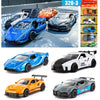 320-1 4pcs/set 1:60 Alloy Car Toy 3 Open Doors Back Force Sports Car Model
