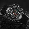 OCHSTIN 6125A Multi Function Chronograph Men  Sports Silicone Quartz Waterproof Men  Watch(Black)