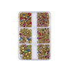 2 Sets Nail Art 6 Grid Pointed Bottom Diamond Nail Jewelry, Specification: 10 Colorful