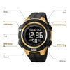 SKMEI 2078 Multifunctional Men 50M Waterproof Sports Fashion Digital Wrist Watch(Black Gold)