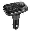 BT72 Dual USB Charging Smart Bluetooth FM Transmitter MP3 Music Player Car Kit with 1.5 inch White Display Screen, Support Bluetooth Call, TF Card & U Disk