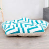 Large Green Striped Dog Tent Bed 50cm - Canvas & Plush