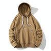 Men Lose Solid Color Sweatshirt, Color: Dark Apricot(XXL)