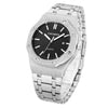CAGARNY 6885 Octagonal Dial Quartz Dual Movement Watch Men Stainless Steel Strap Watch(Silver Shell Black Dial)