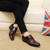 Flat Shoes Breathable Men Business Dress Shoes, Size:47(Black)