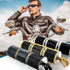 Motorcycle Waterproof Aluminum Shell Bluetooth Handle Stereo Speaker, Support BT/MP3/FM/TF(Gold)