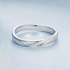 S925 Sterling Silver Platinum Plated Zircon Ring for Men and Women(No.8)