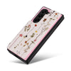 For Samsung Galaxy Z Fold5 Printed Double Buckle RFID Anti-theft Phone Case(Dried Flower World)