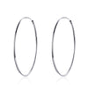 Sterling Silver Exaggerated Simple Stud Earrings Big Circle Female Earrings