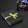 Car Genuine Leather Hand-stitched Adaptation Steering Wheel Cover, For Steering Wheel Size 37-38cm(Black)
