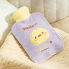 ZS103 Cartoon Plush Water-filled Explosion-proof Hot Water Bags, Spec: Purple Duck(500ml)