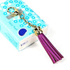 LS01 Tassel Zinc Alloy Keychain Car Hanging Bag Pendant (Purple)
