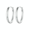 SCE1772 S925 Sterling Silver Platinum-plated Hoop Earrings, Size: S