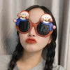 Christmas Weird Glasses Personalized Christmas Hair Clip, Color: Glitter Clown