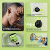 Business Binaural Digital Display Clip-On Bluetooth Earphone With Charging Compartment(Black+Green)
