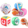 1808B-1 Children Soft Leather Ball Cartoon Pattern Solid Cotton-Filled Sponge Ball