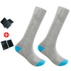 Y201 Winter Warm Tube Heated Cotton Socks Outdoor Heated Ski Socks, Style:with Battery Box(Grey Lake Blue)