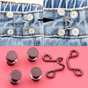 6 in 1 Nail-Free Detachable Button Jeans Waist Adjustment Buckle Set, Colour: 32mm (Gun Black)