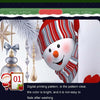 Christmas  Peach Skin Sofa Pillowcase Cartoon Living Room Bedroom Pillowcase Without Pillow Core(Snowman 2)
