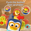 Infant Busy Ball Baby Hand Grip Ball Puzzle Sensory Hexahedron Toys(Penguin)