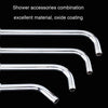 Top Spray Rod Shower Tube Stainless Steel Shower Outlet Pipe Elbow, Size: 20cm