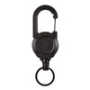 Backpack Carabiner Plastic Retractable Pull Badge Reel, Color: Black-Steel Wire Rope