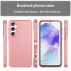 For Samsung Galaxy A55 5G Frosted Translucent TPU Hybrid PC Full Coverage Phone Case(Red)