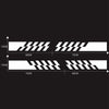 2 PCS/Set D-487 Stripe Pattern Car Modified Decorative Sticker(White)