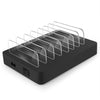 X6 96W 2.4A 8 USB Ports Smart Charger with Detachable Bezel, AU Plug(White)